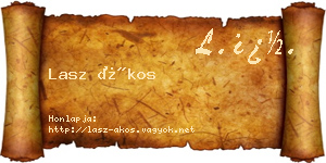 Lasz Ákos névjegykártya